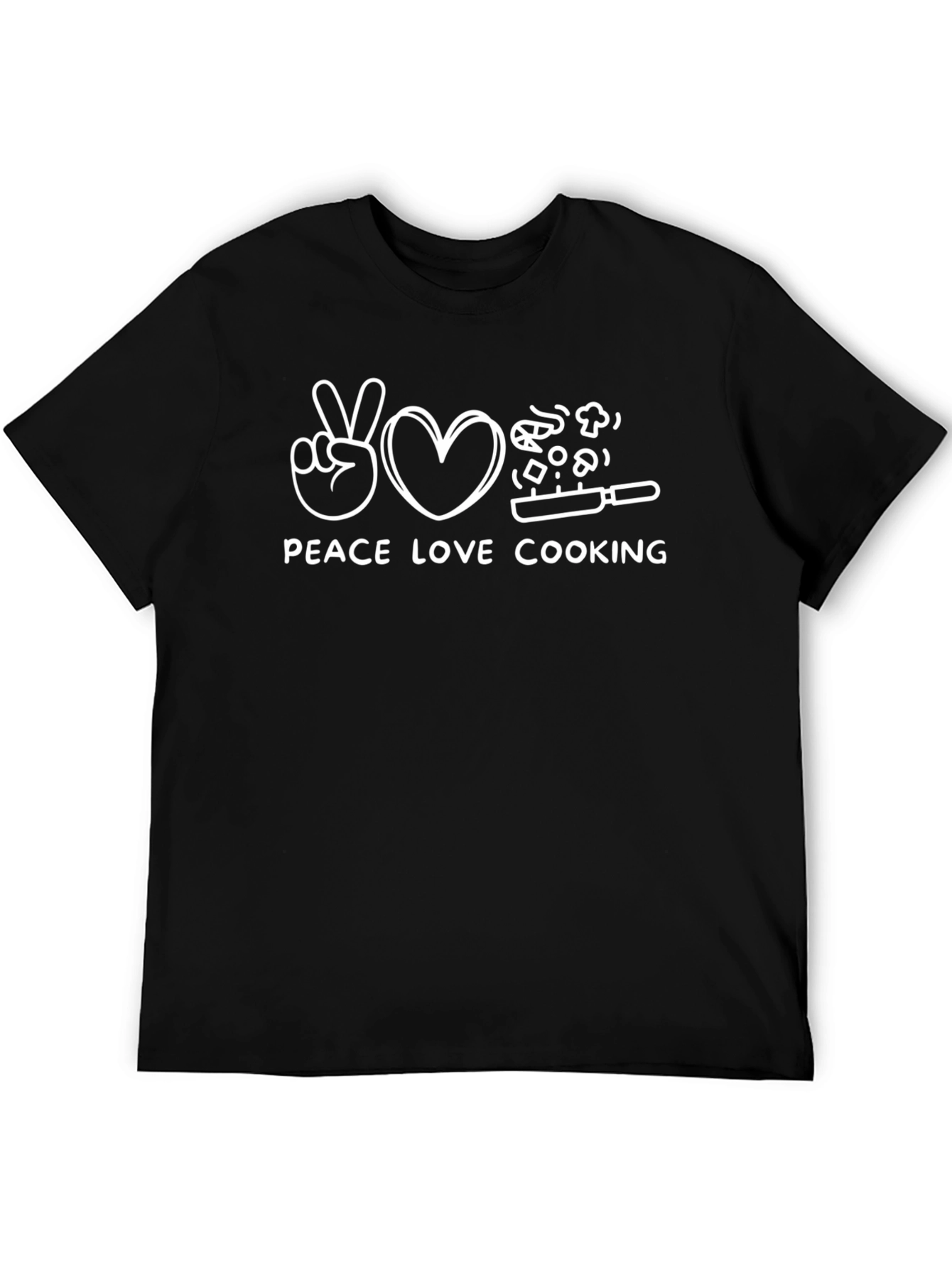 Peace Love Cooking Graphic T-Shirt