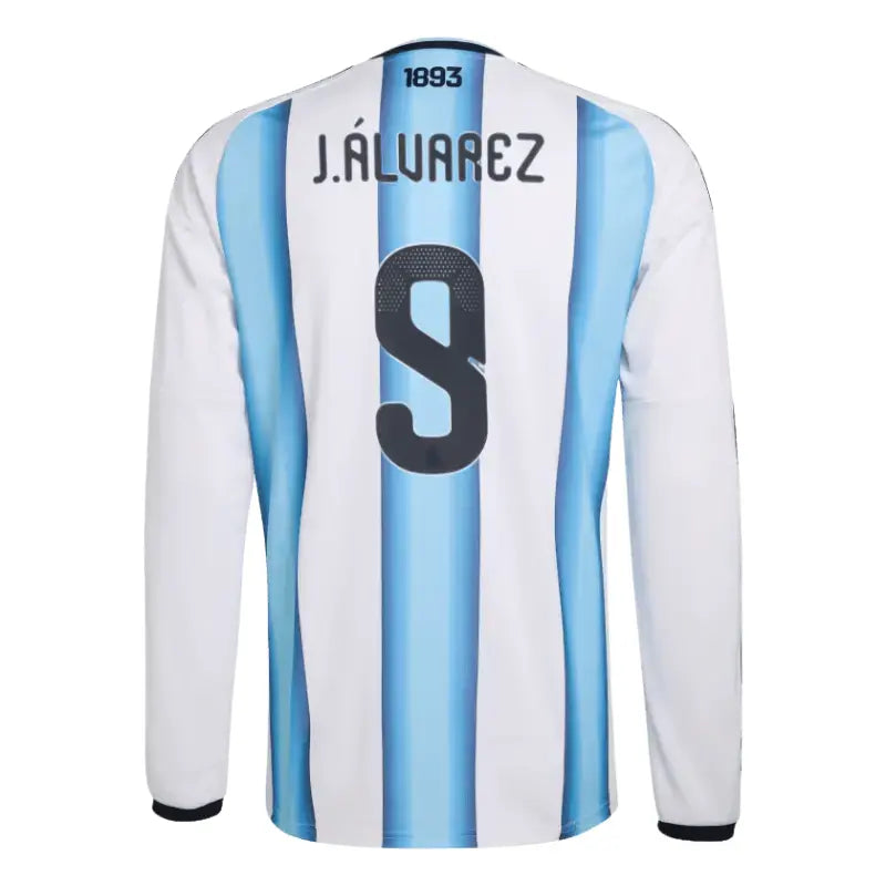 Julian Alvarez 2026 Argentina Long Sleeve Home Jersey Back