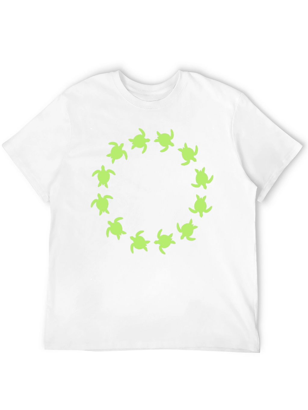 Turtle Circle Graphic Tee - Black Cotton Shirt