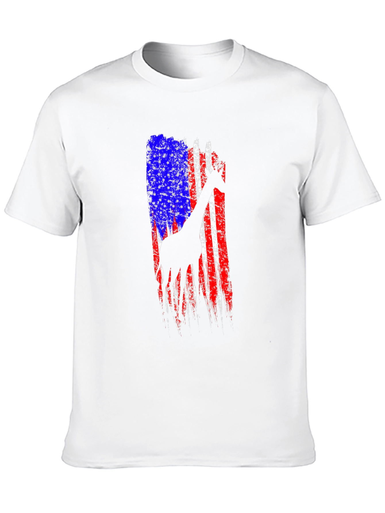 Giraffe American Flag Graphic Tee