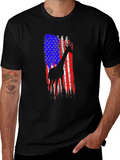 Giraffe American Flag Graphic Tee