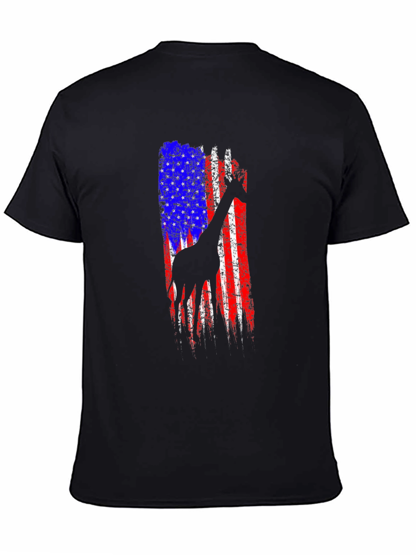 Giraffe American Flag Graphic Tee