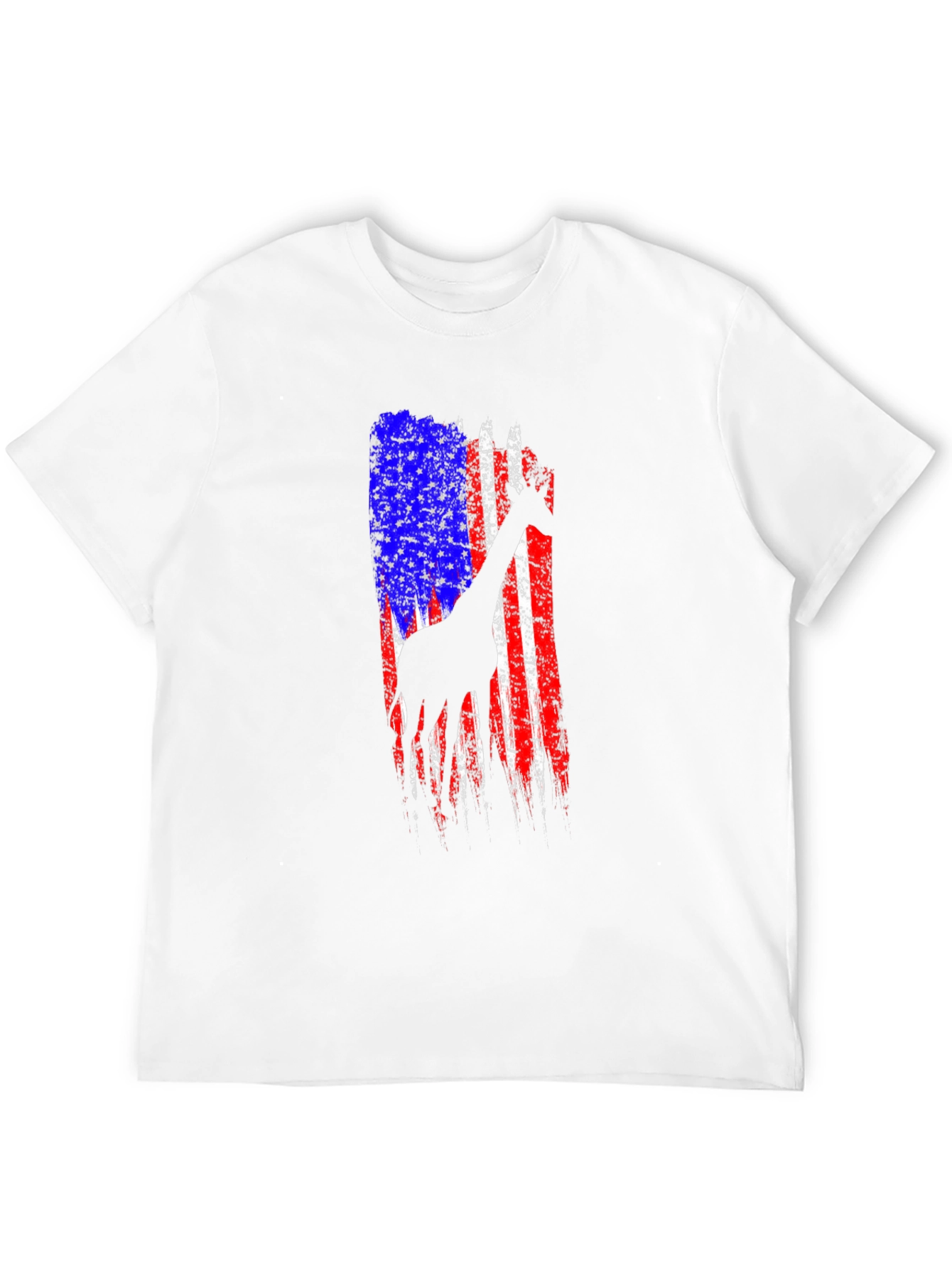 Giraffe American Flag Graphic Tee