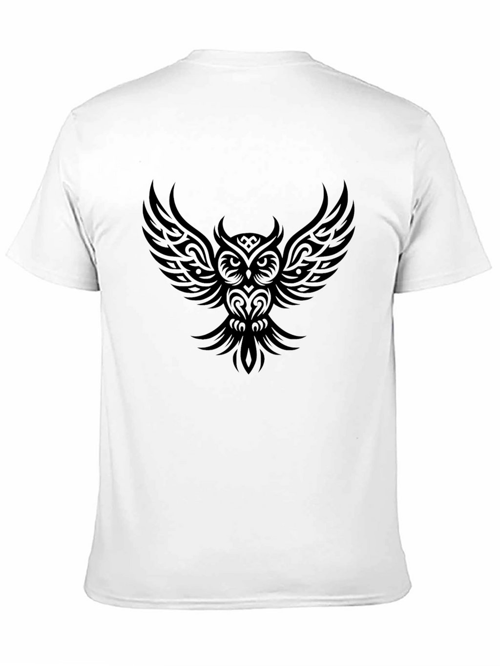 Mens Black Owl Graphic Tee