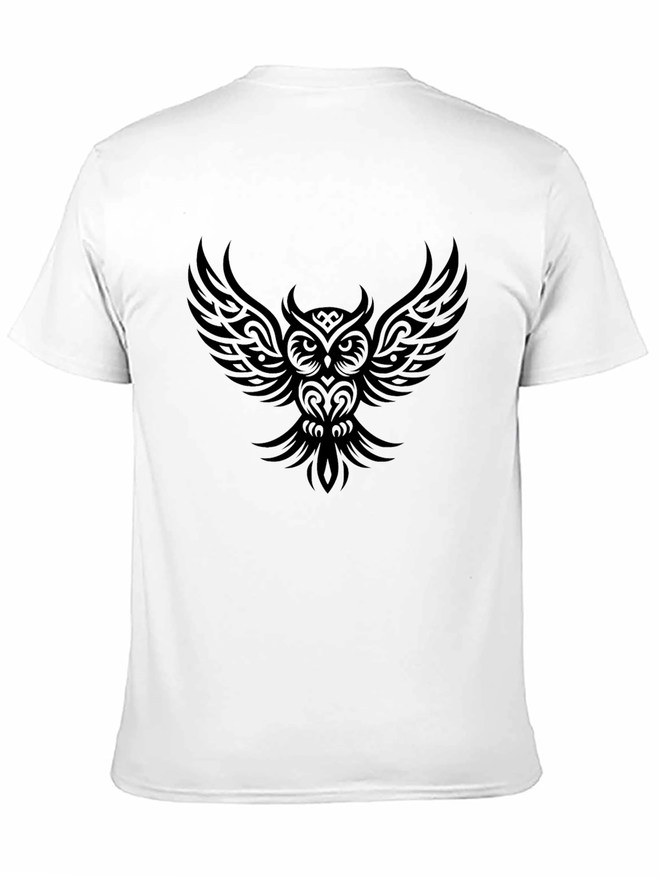 Mens Black Owl Graphic Tee