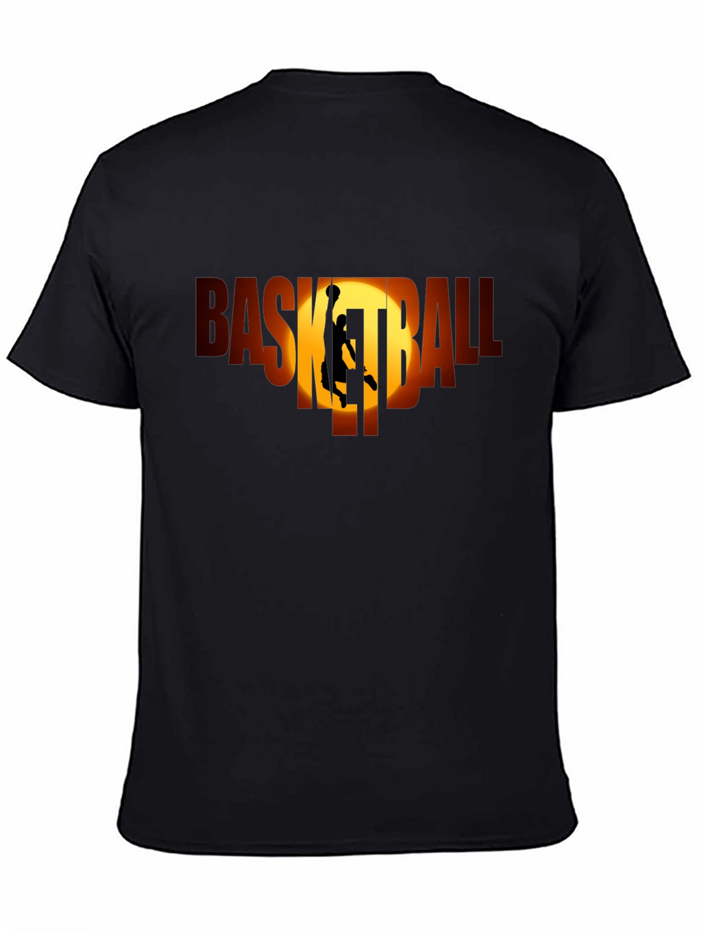 Basketball Graphic Tee - Black Sport T-Shirt