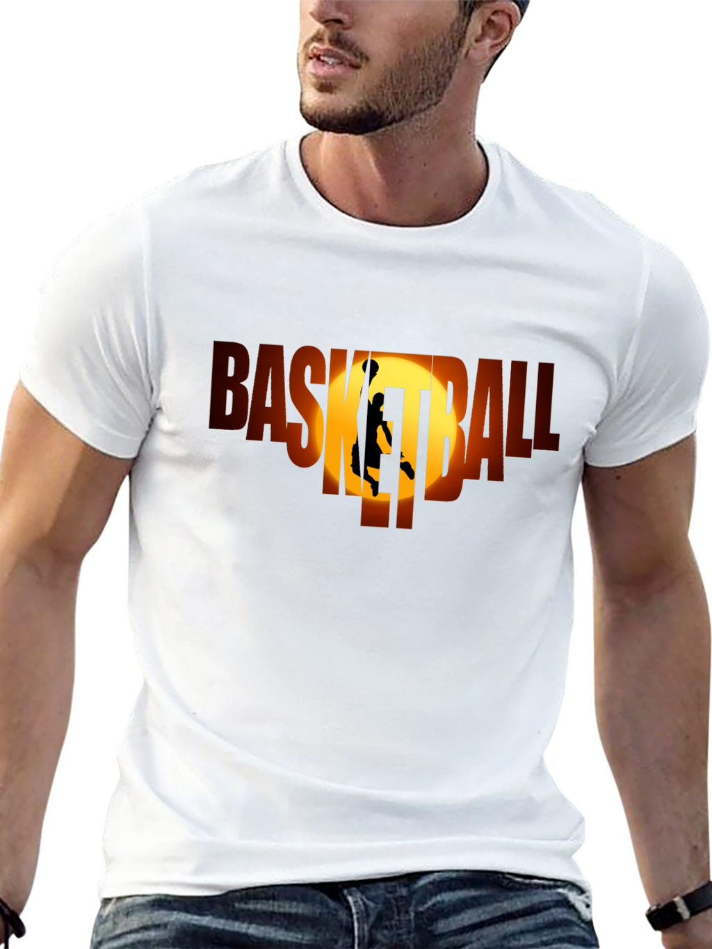 Basketball Graphic Tee - Black Sport T-Shirt