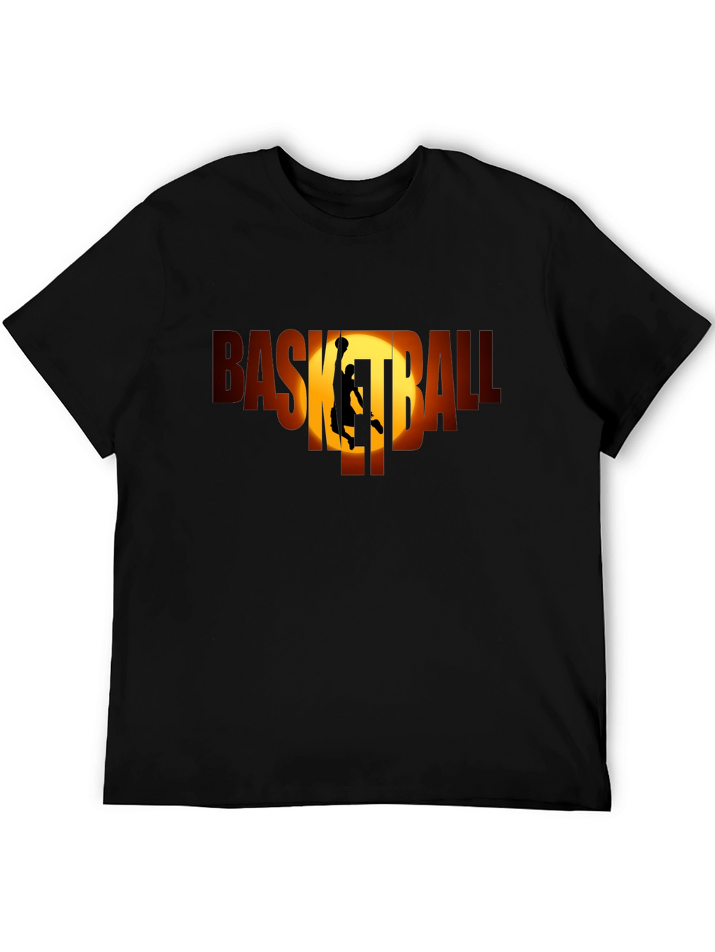 Basketball Graphic Tee - Black Sport T-Shirt