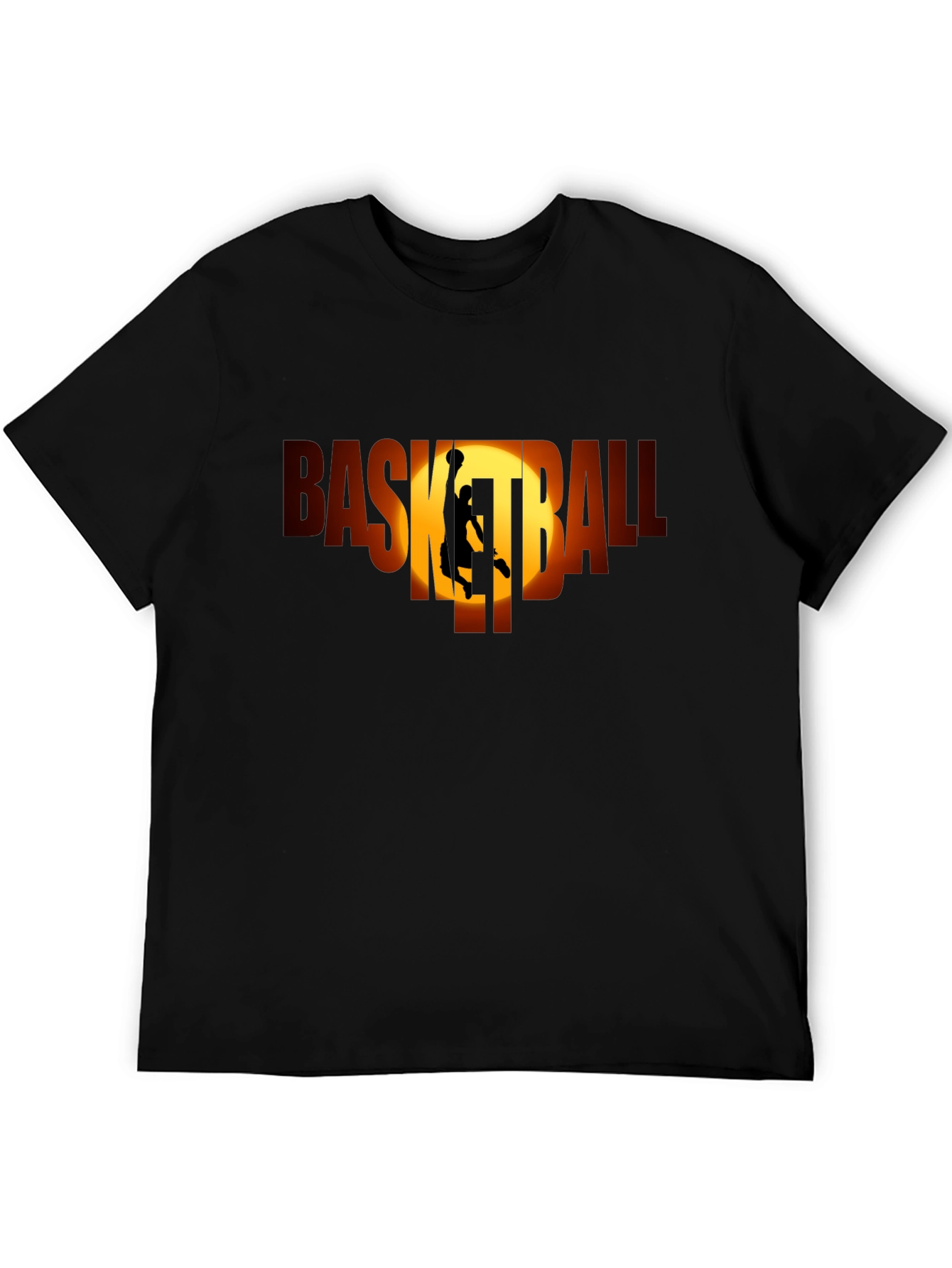 Basketball Graphic Tee - Black Sport T-Shirt