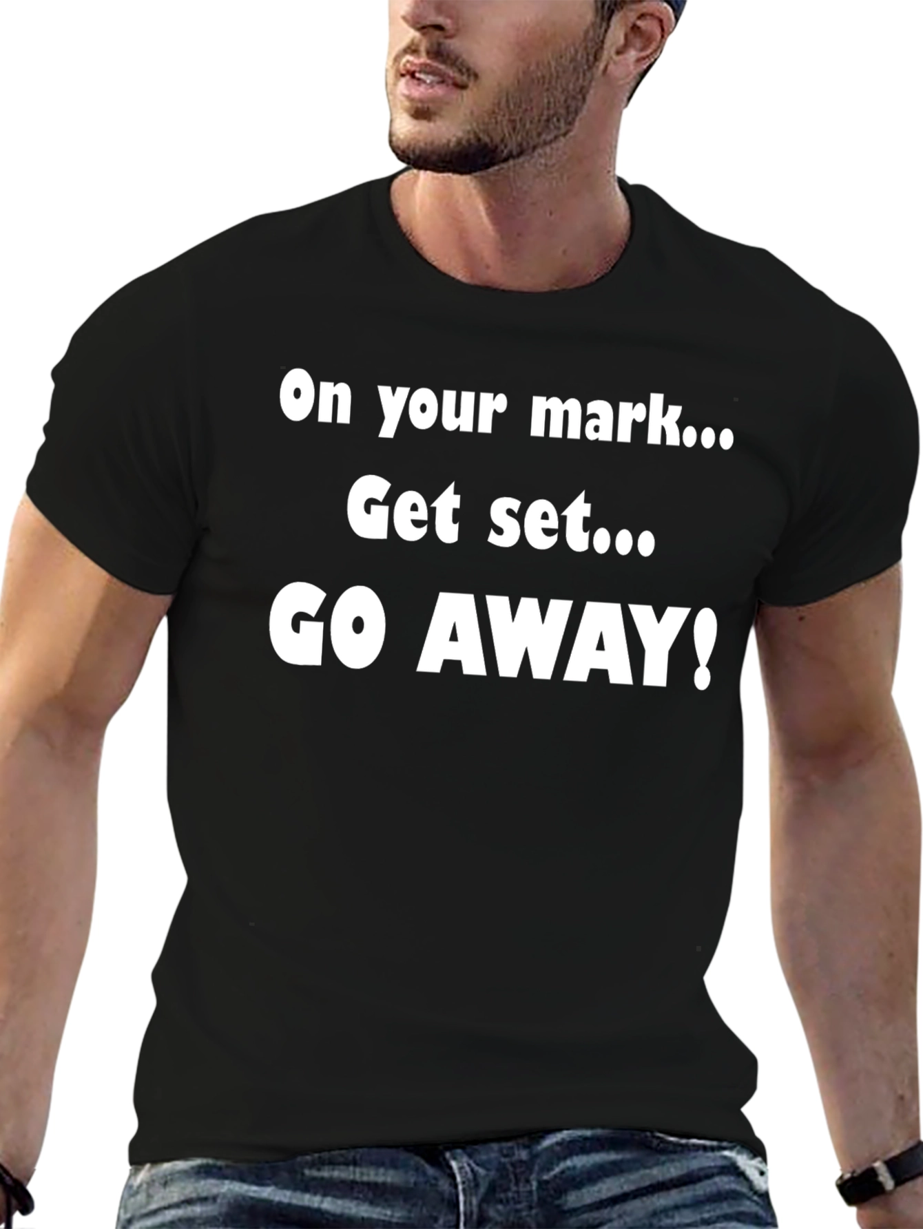 Go Away Graphic Tee - Black T-Shirt
