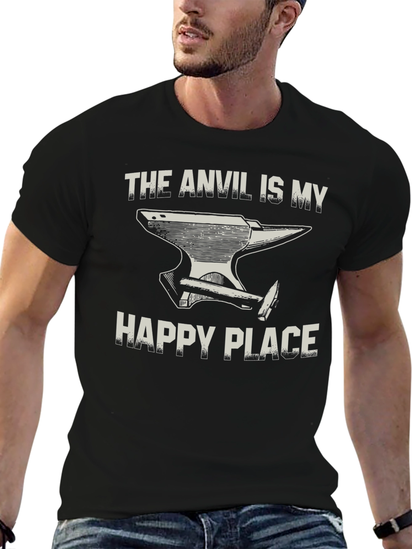 Anvil Is My Happy Place Black T-Shirt