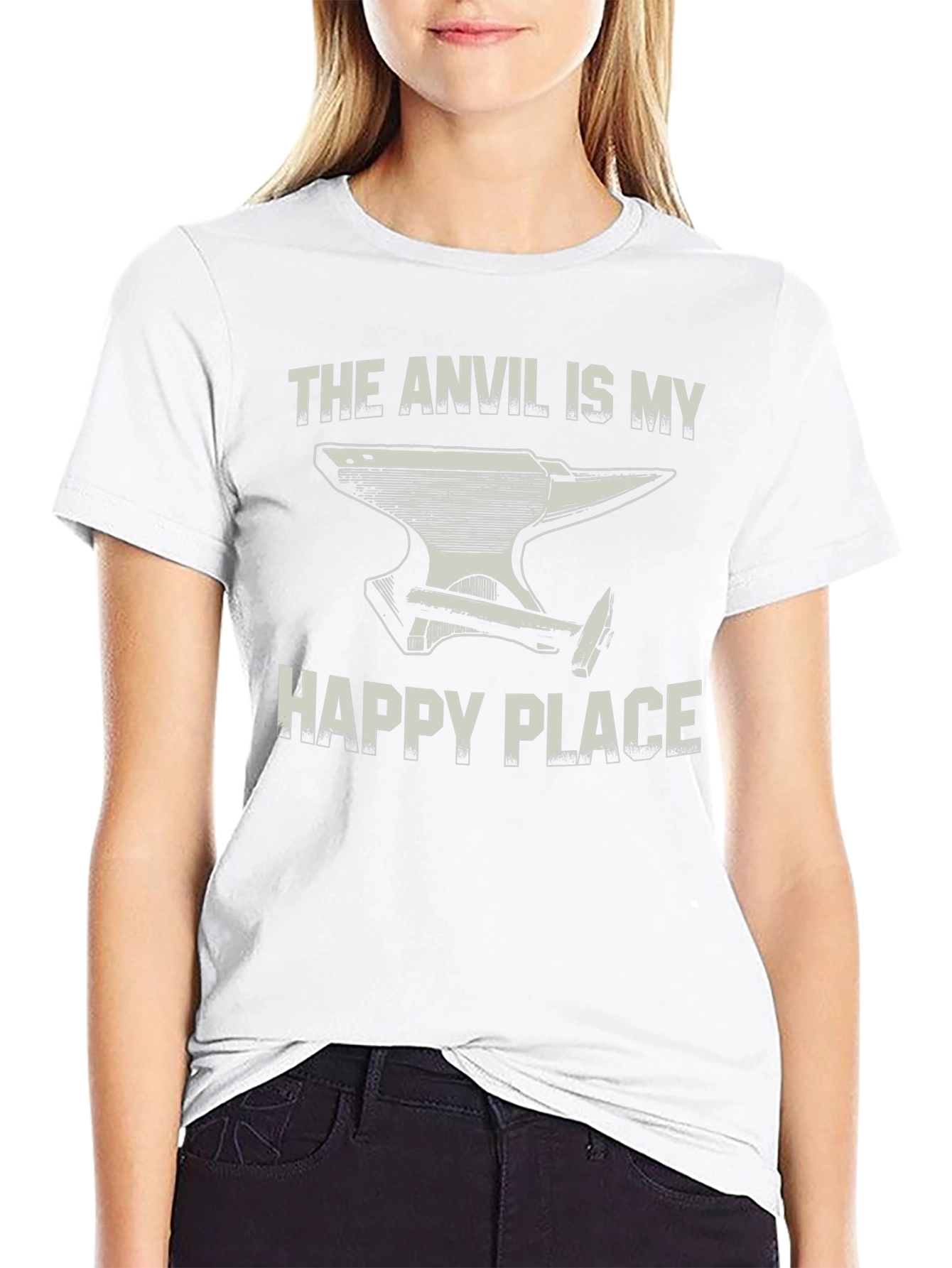 Anvil Is My Happy Place Black T-Shirt