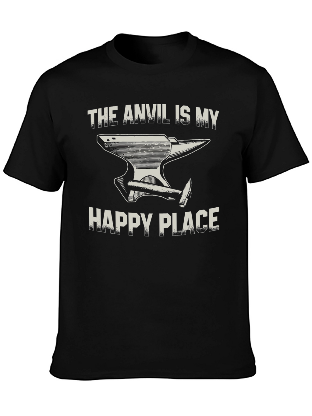 Anvil Is My Happy Place Black T-Shirt