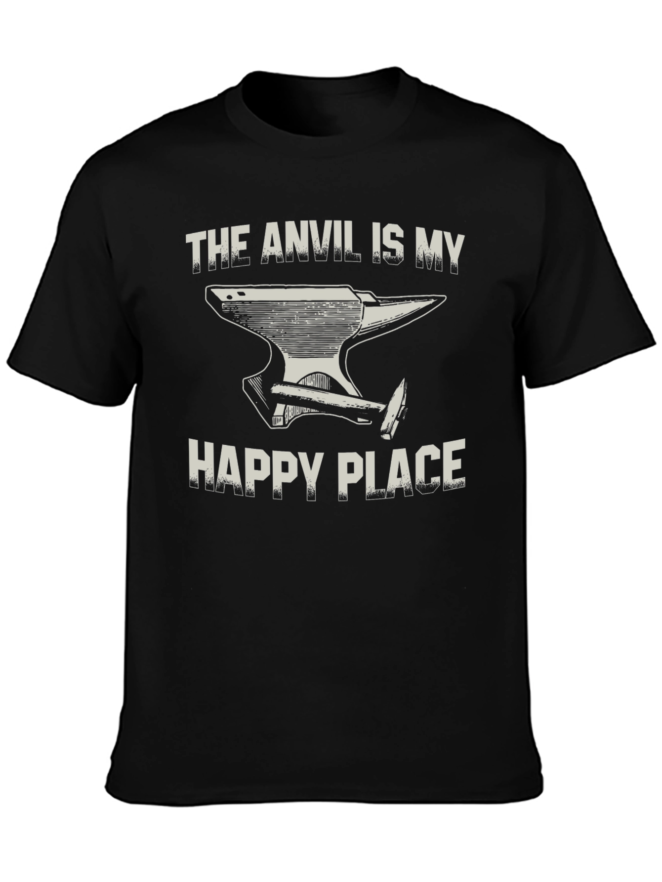 Anvil Is My Happy Place Black T-Shirt