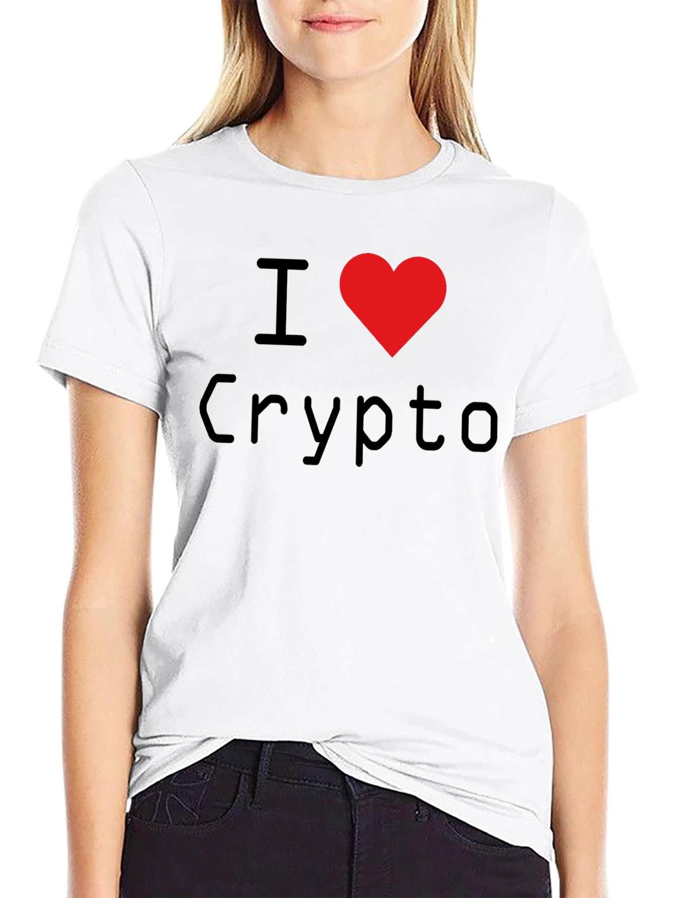 I Heart Crypto Black T-Shirt