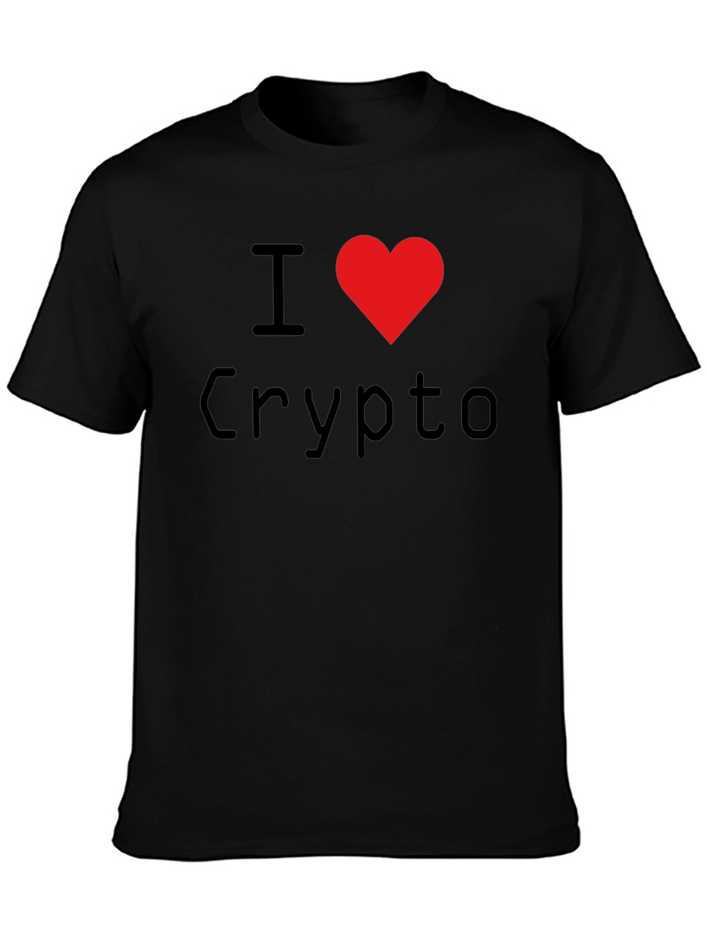 I Heart Crypto Black T-Shirt