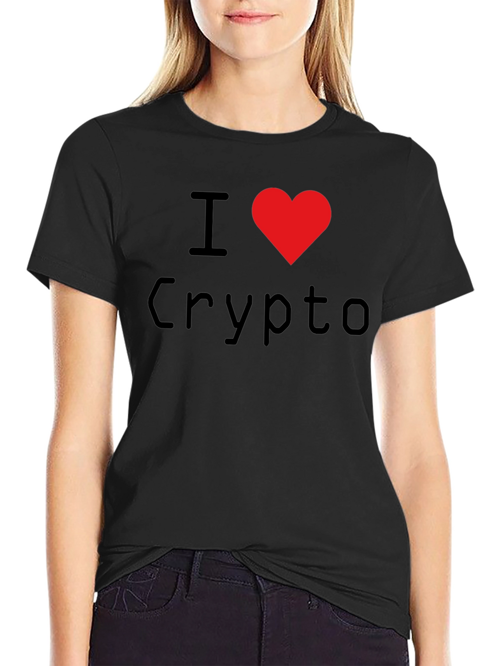 I Heart Crypto Black T-Shirt