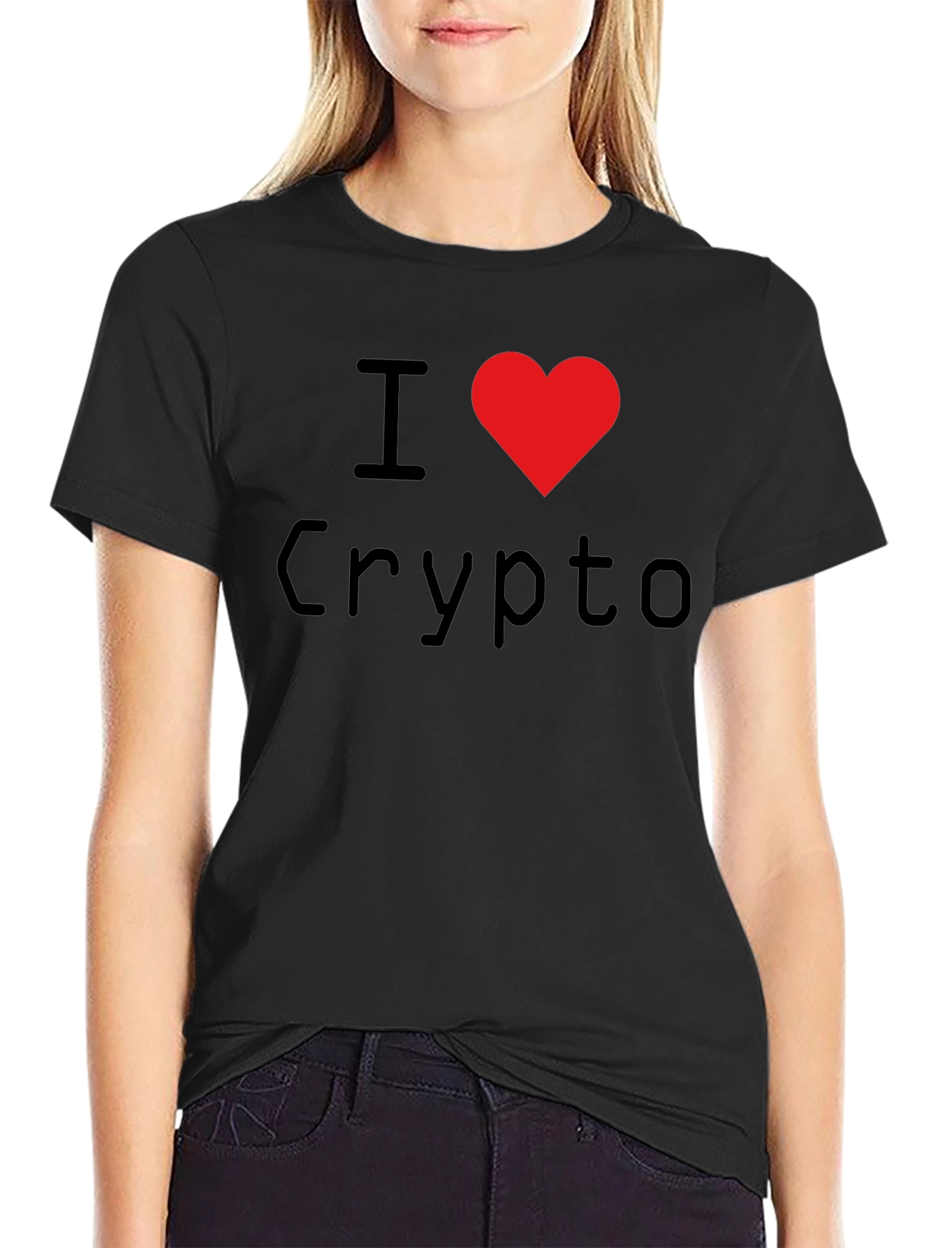 I Heart Crypto Black T-Shirt