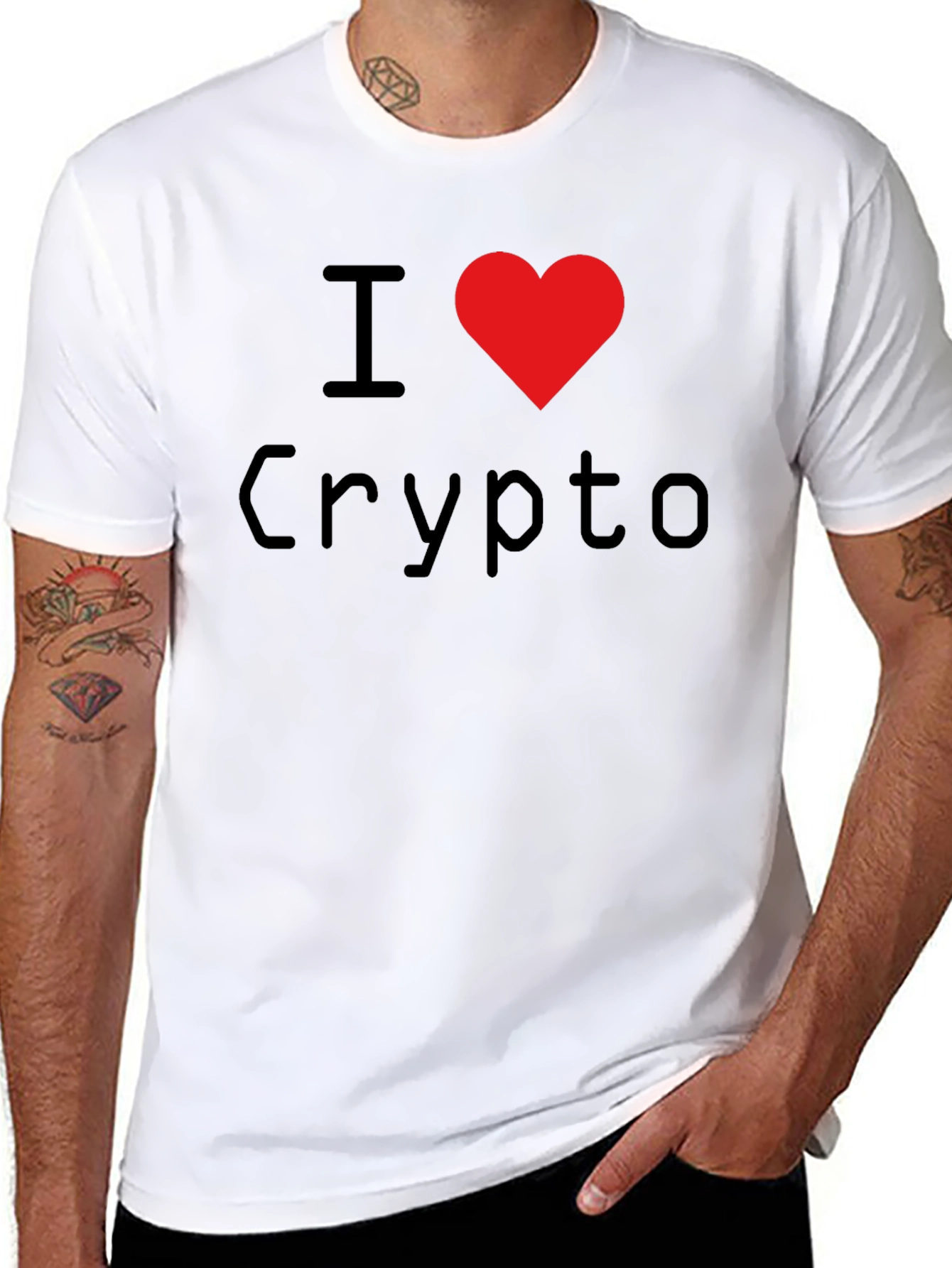 I Heart Crypto Black T-Shirt