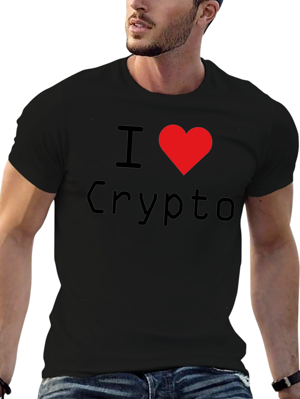 I Heart Crypto Black T-Shirt