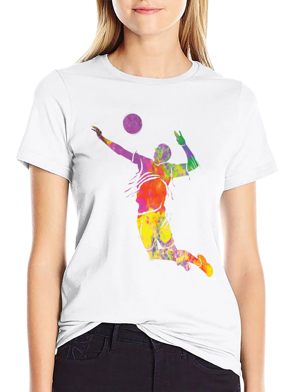 Volleyball Tie Dye Graphic T-Shirt