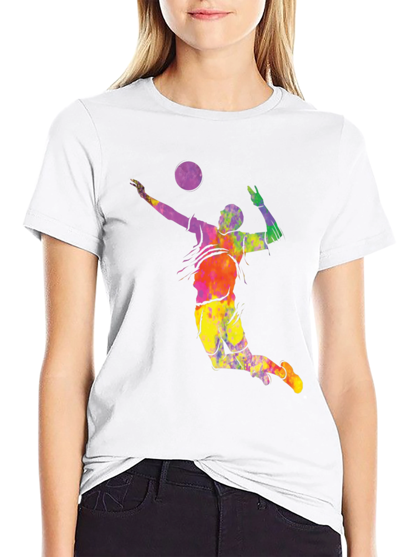 Volleyball Tie Dye Graphic T-Shirt