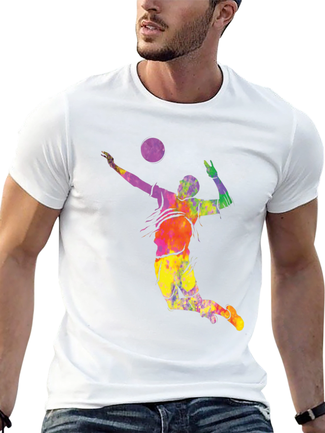 Volleyball Tie Dye Graphic T-Shirt