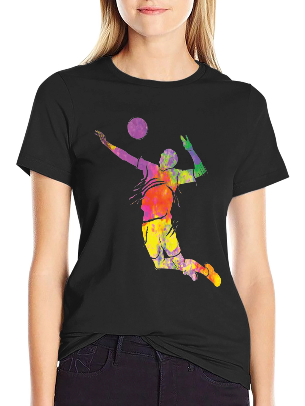 Volleyball Tie Dye Graphic T-Shirt
