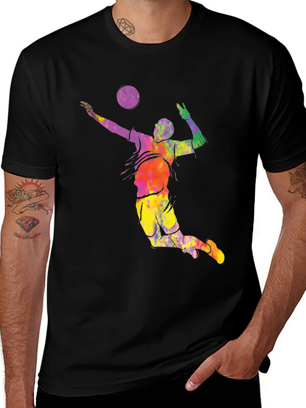 Volleyball Tie Dye Graphic T-Shirt