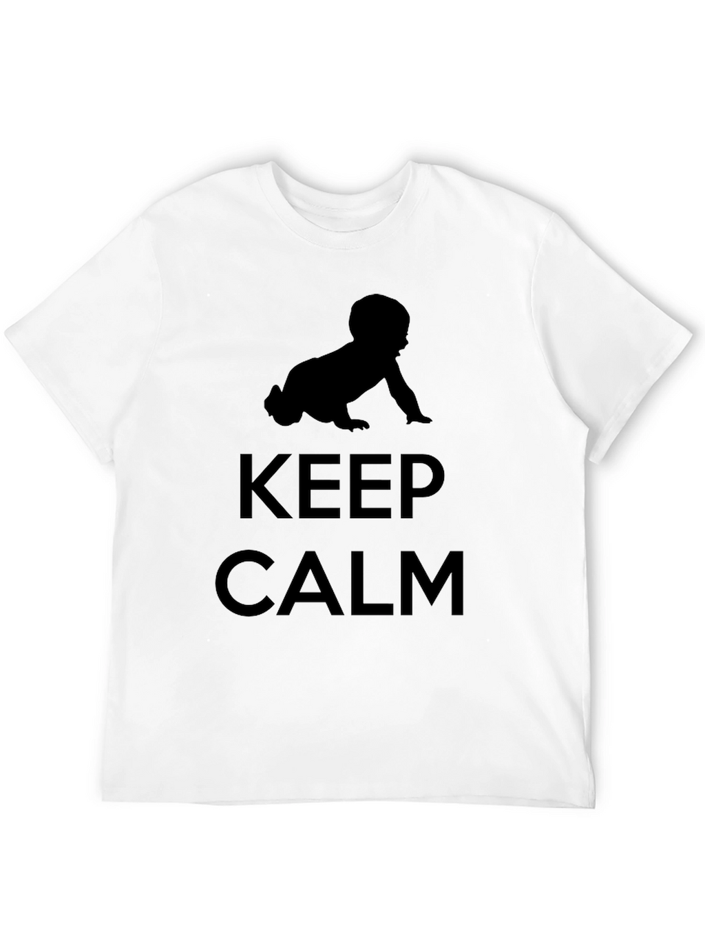 Keep Calm Baby Crawling Black T-Shirt
