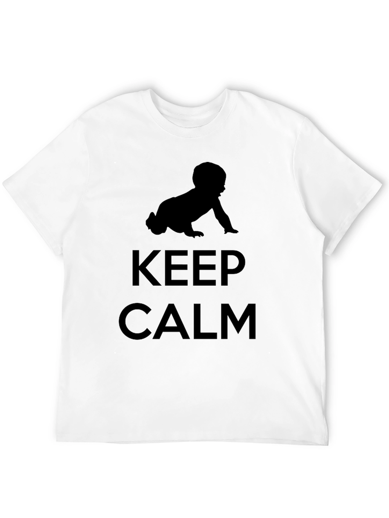 Keep Calm Baby Crawling Black T-Shirt