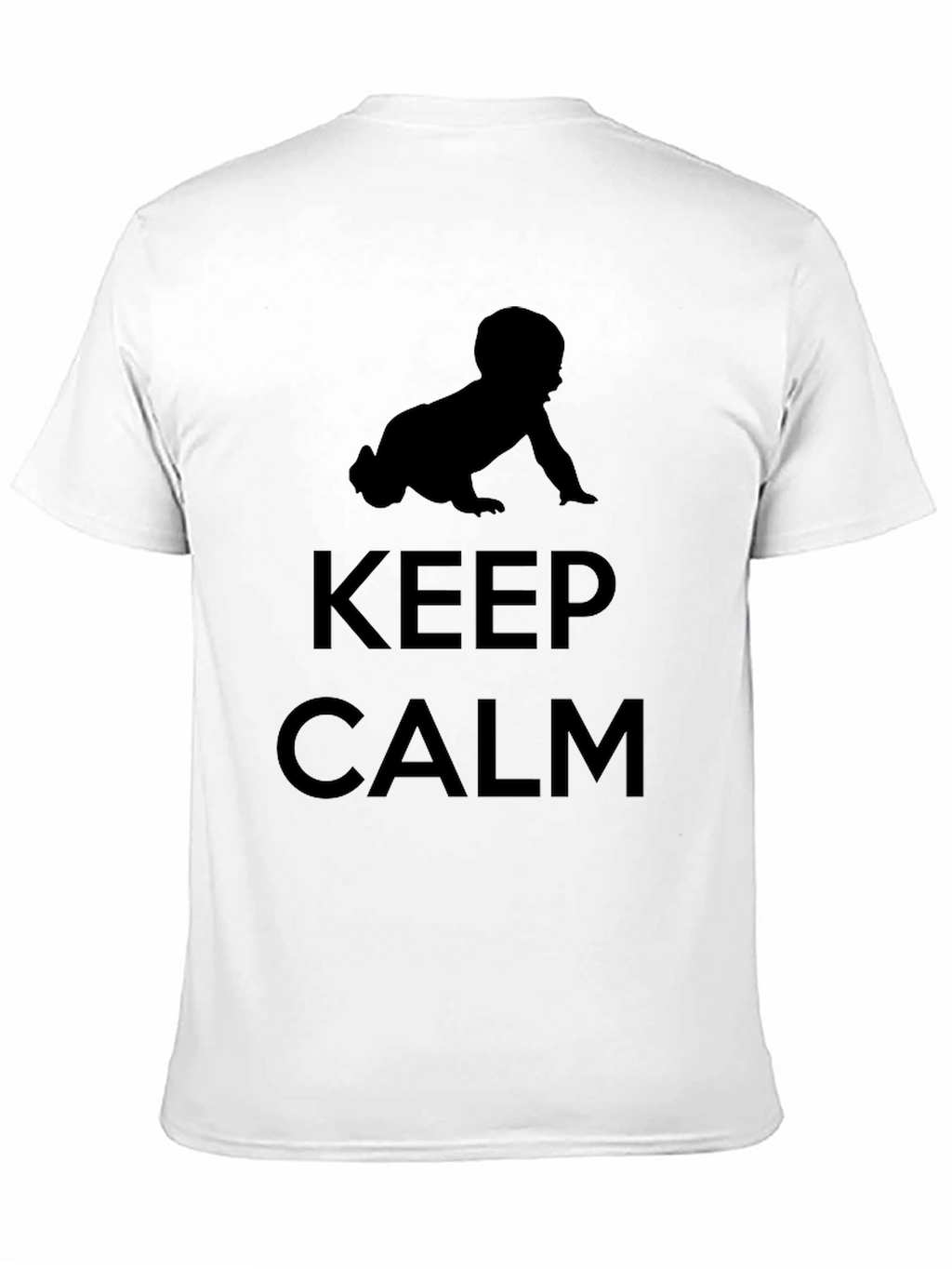 Keep Calm Baby Crawling Black T-Shirt