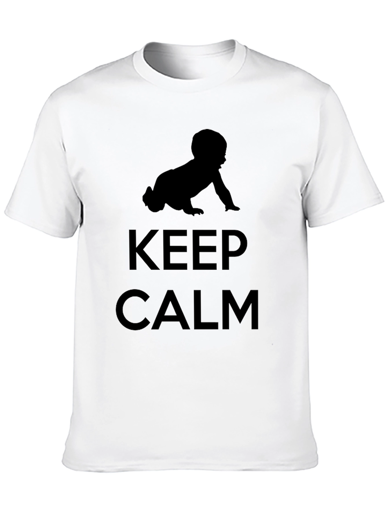 Keep Calm Baby Crawling Black T-Shirt