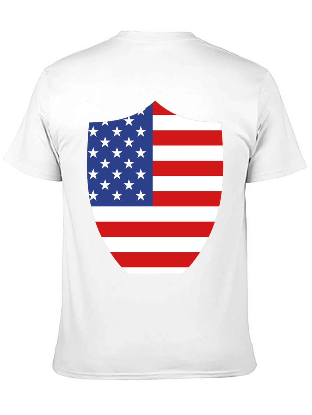 American Flag Shield Graphic Tee - Patriotic Black T-Shirt