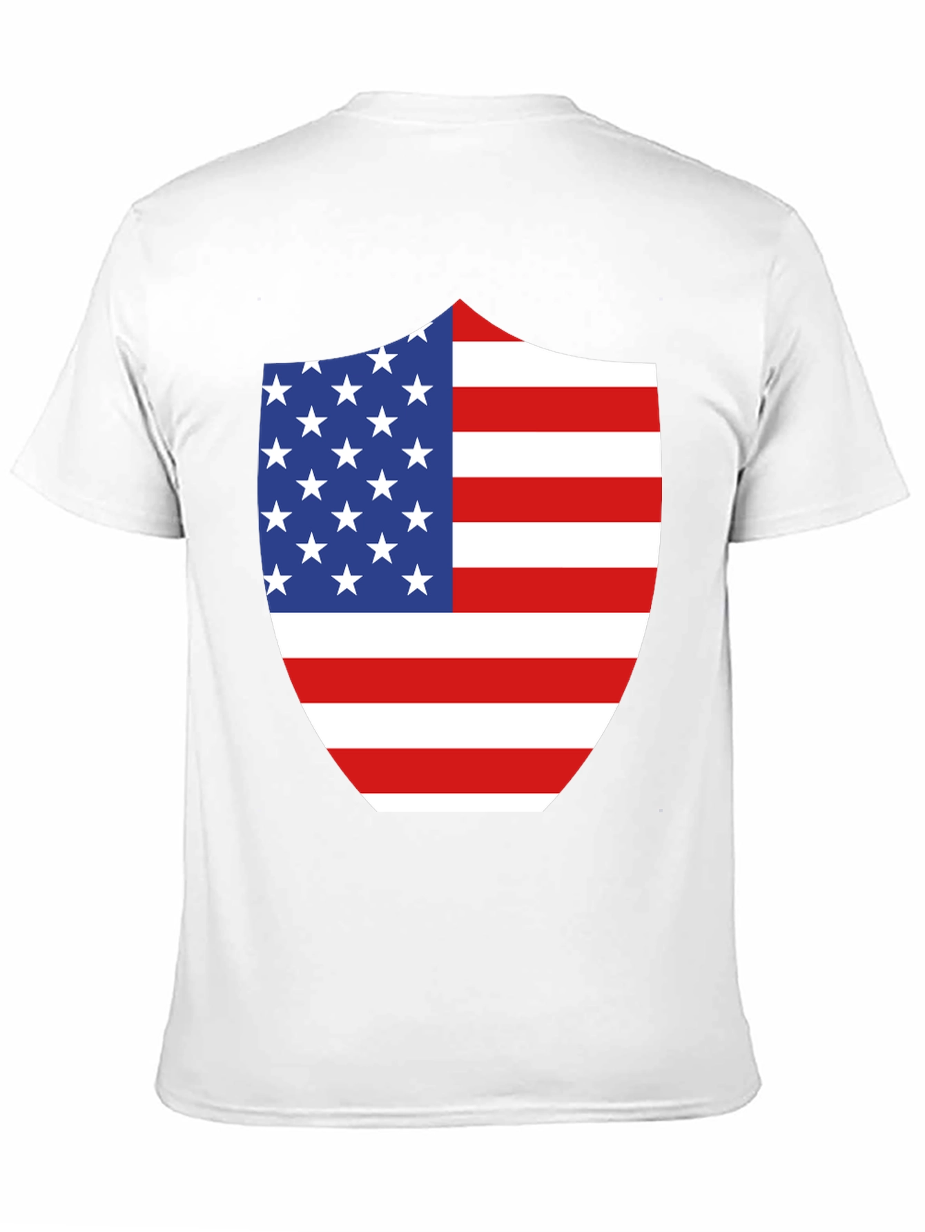 American Flag Shield Graphic Tee - Patriotic Black T-Shirt