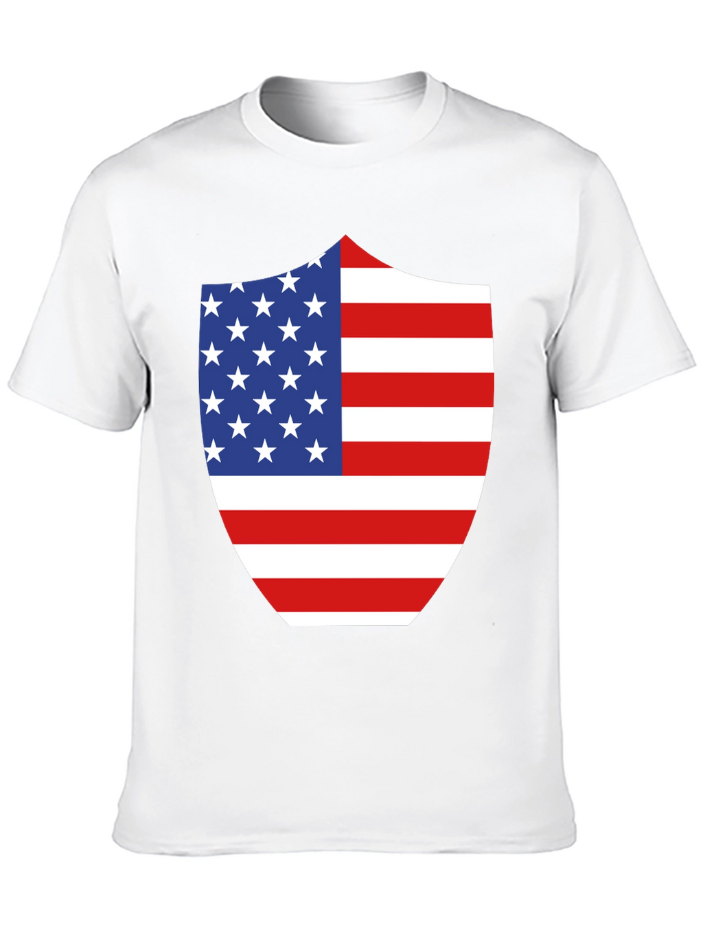 American Flag Shield Graphic Tee - Patriotic Black T-Shirt