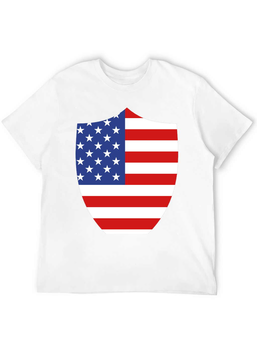 American Flag Shield Graphic Tee - Patriotic Black T-Shirt