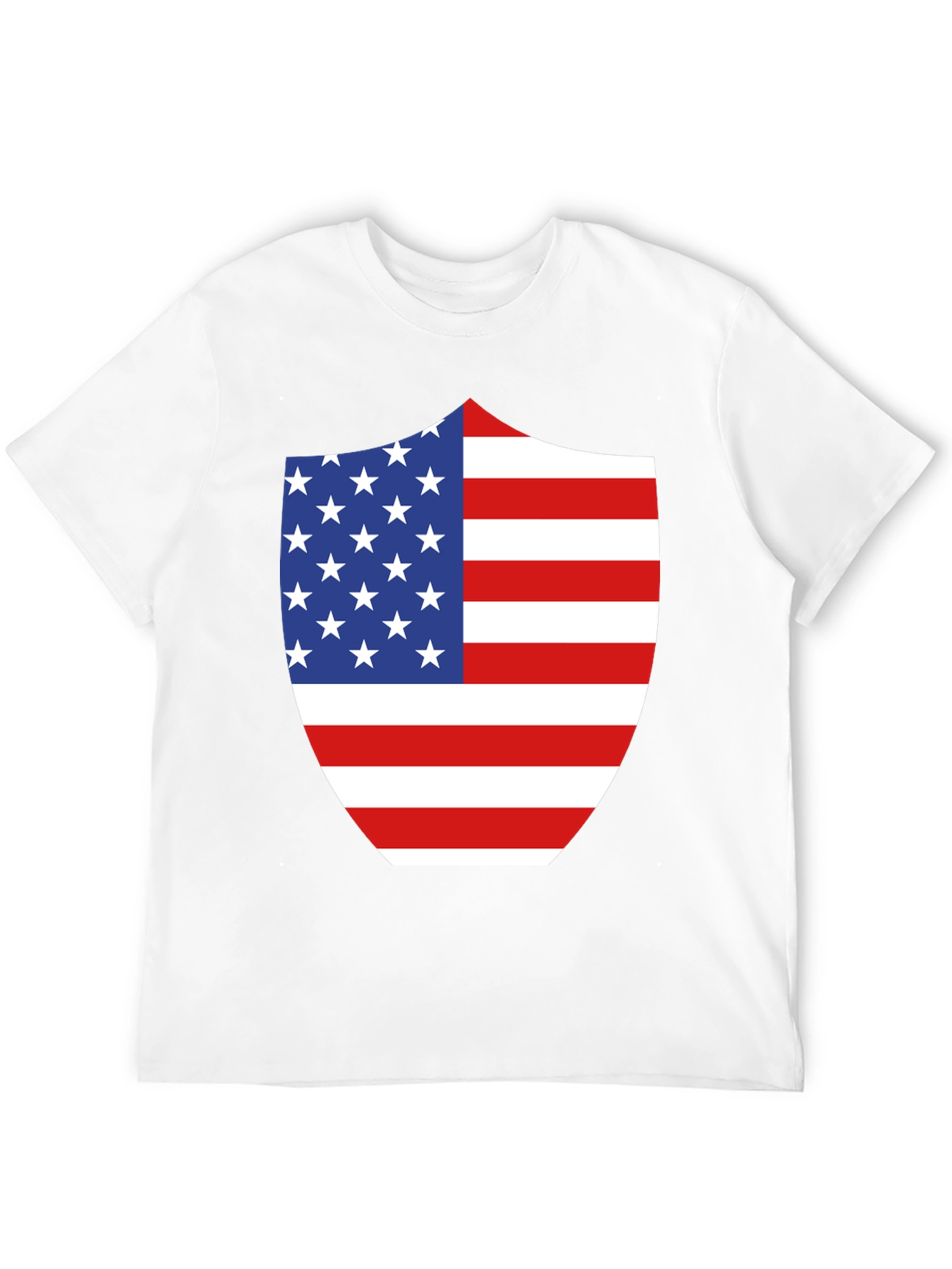 American Flag Shield Graphic Tee - Patriotic Black T-Shirt