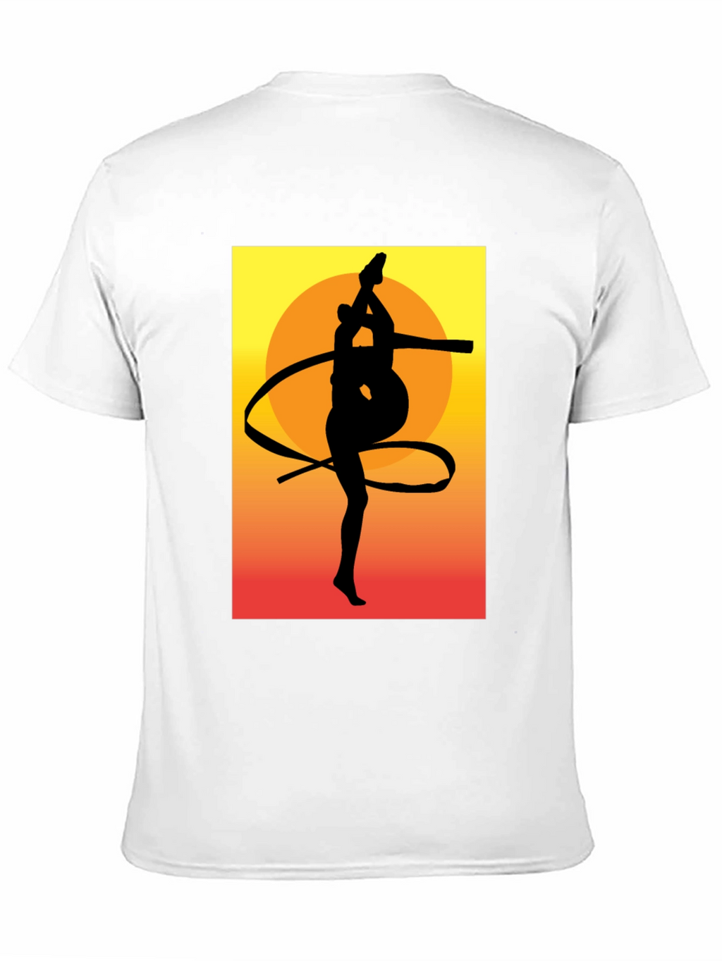 Gymnast Silhouette Graphic Tee - Sunset Design