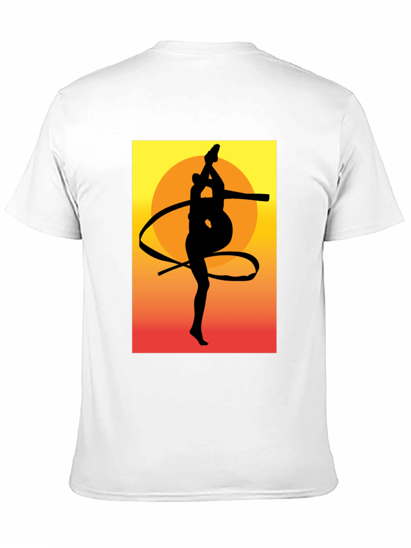 Gymnast Silhouette Graphic Tee - Sunset Design