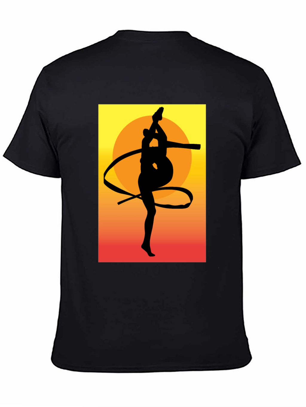 Gymnast Silhouette Graphic Tee - Sunset Design