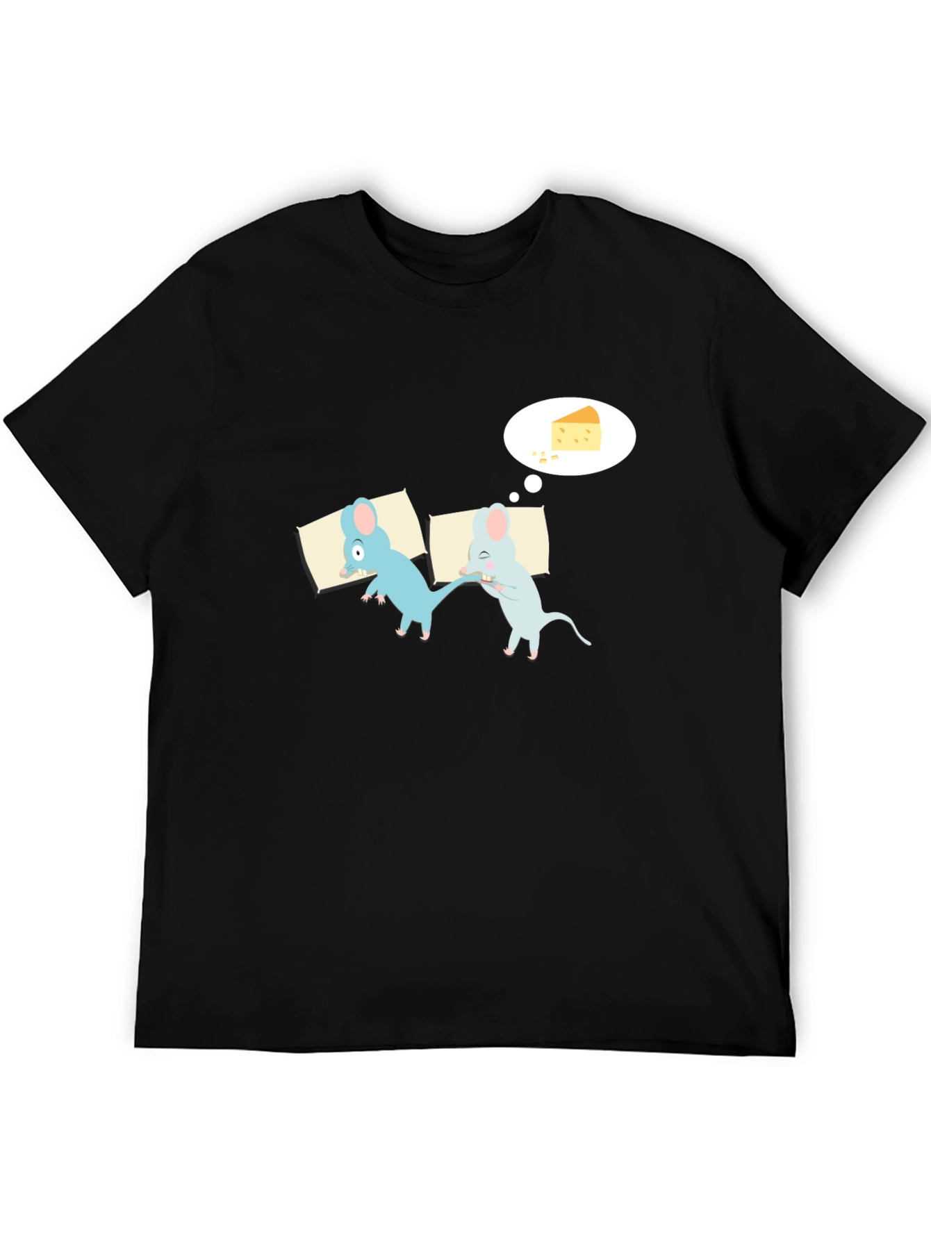 Funny Sleeping Mice Cheese Dream Graphic Tee