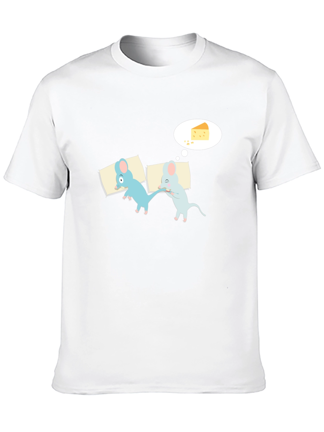 Funny Sleeping Mice Cheese Dream Graphic Tee