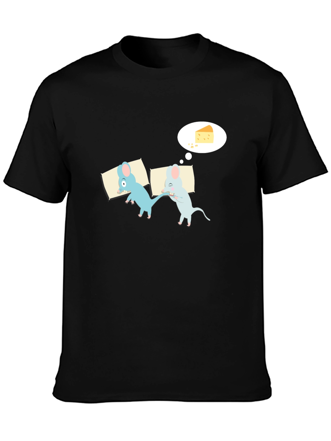 Funny Sleeping Mice Cheese Dream Graphic Tee