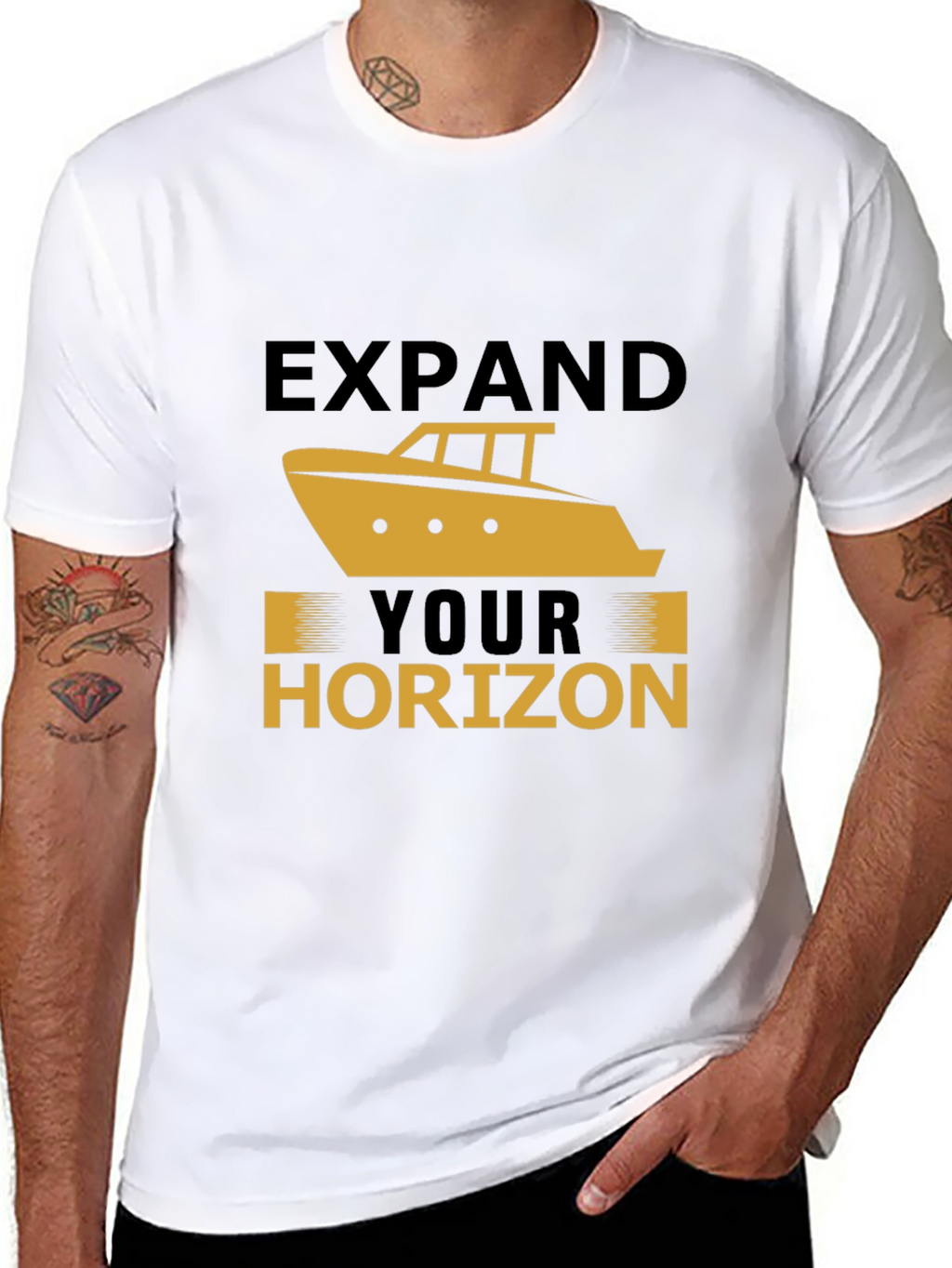 Expand Your Horizon Graphic T-Shirt - Black