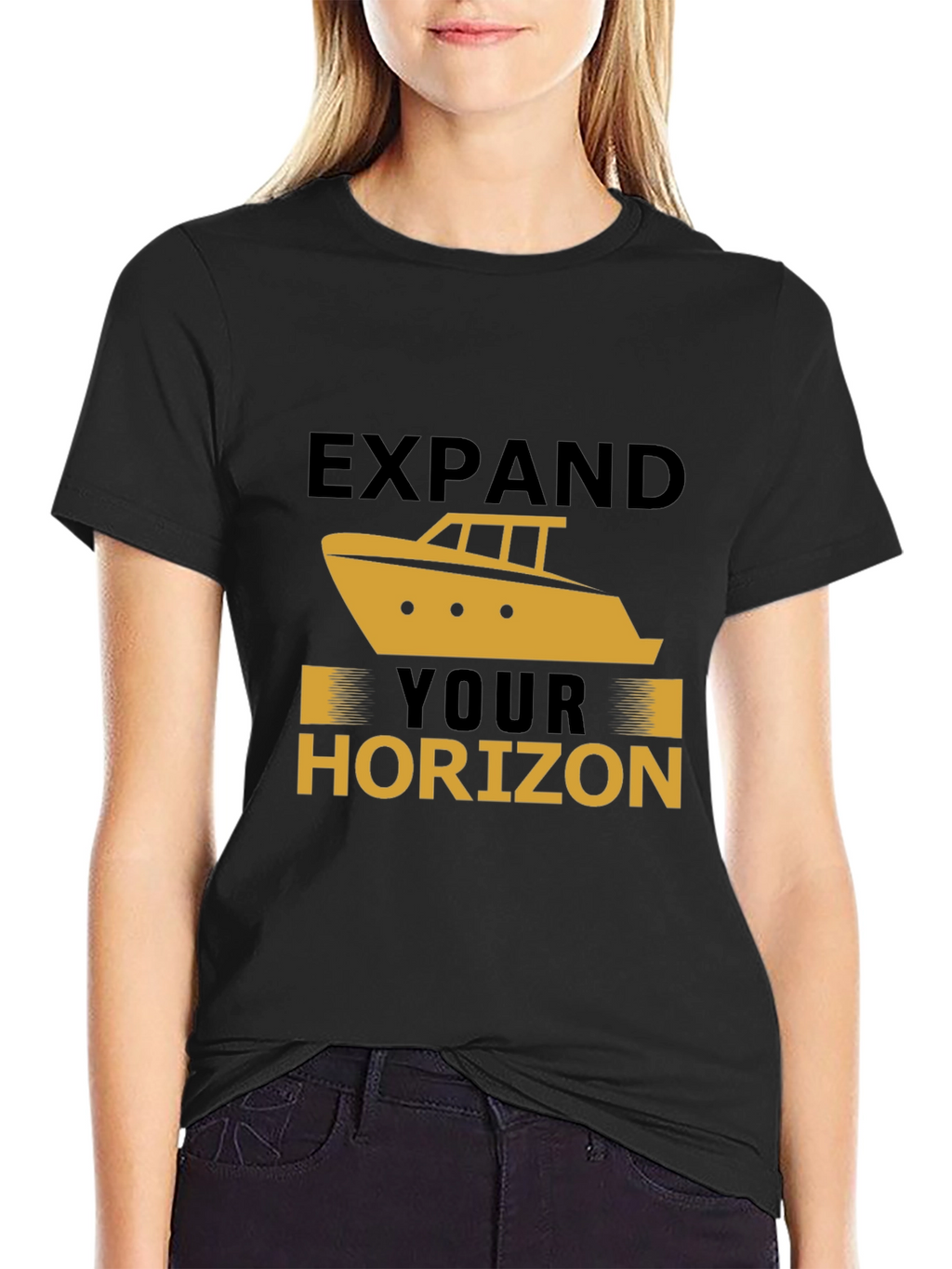 Expand Your Horizon Graphic T-Shirt - Black