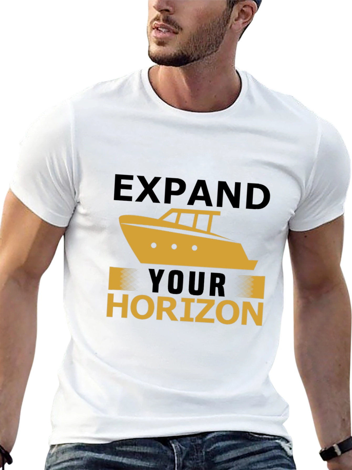 Expand Your Horizon Graphic T-Shirt - Black