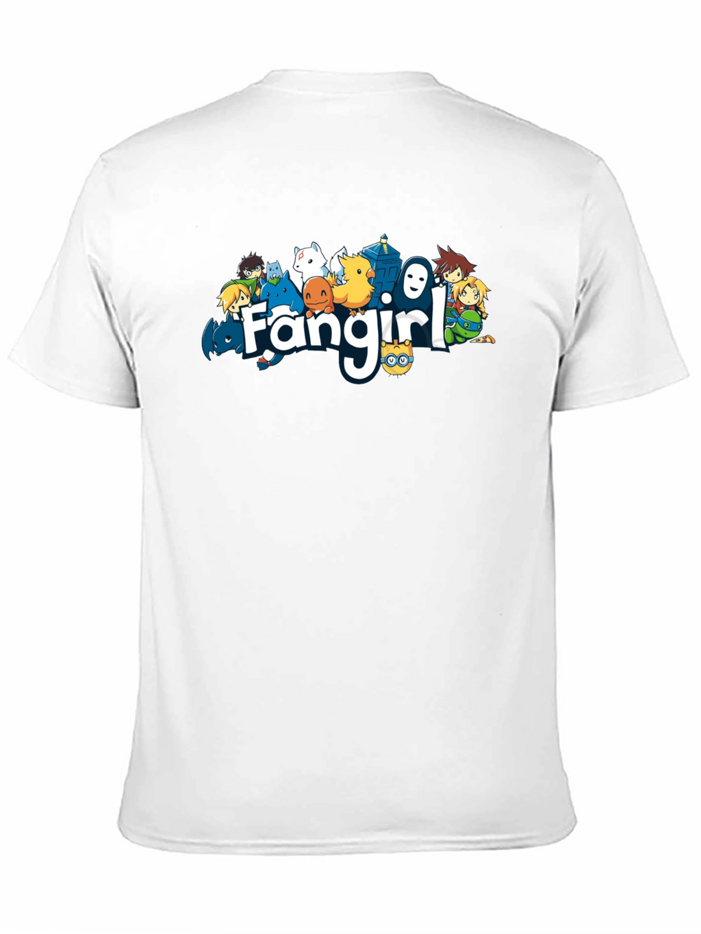 Fangirl Anime Cartoon Black T-Shirt