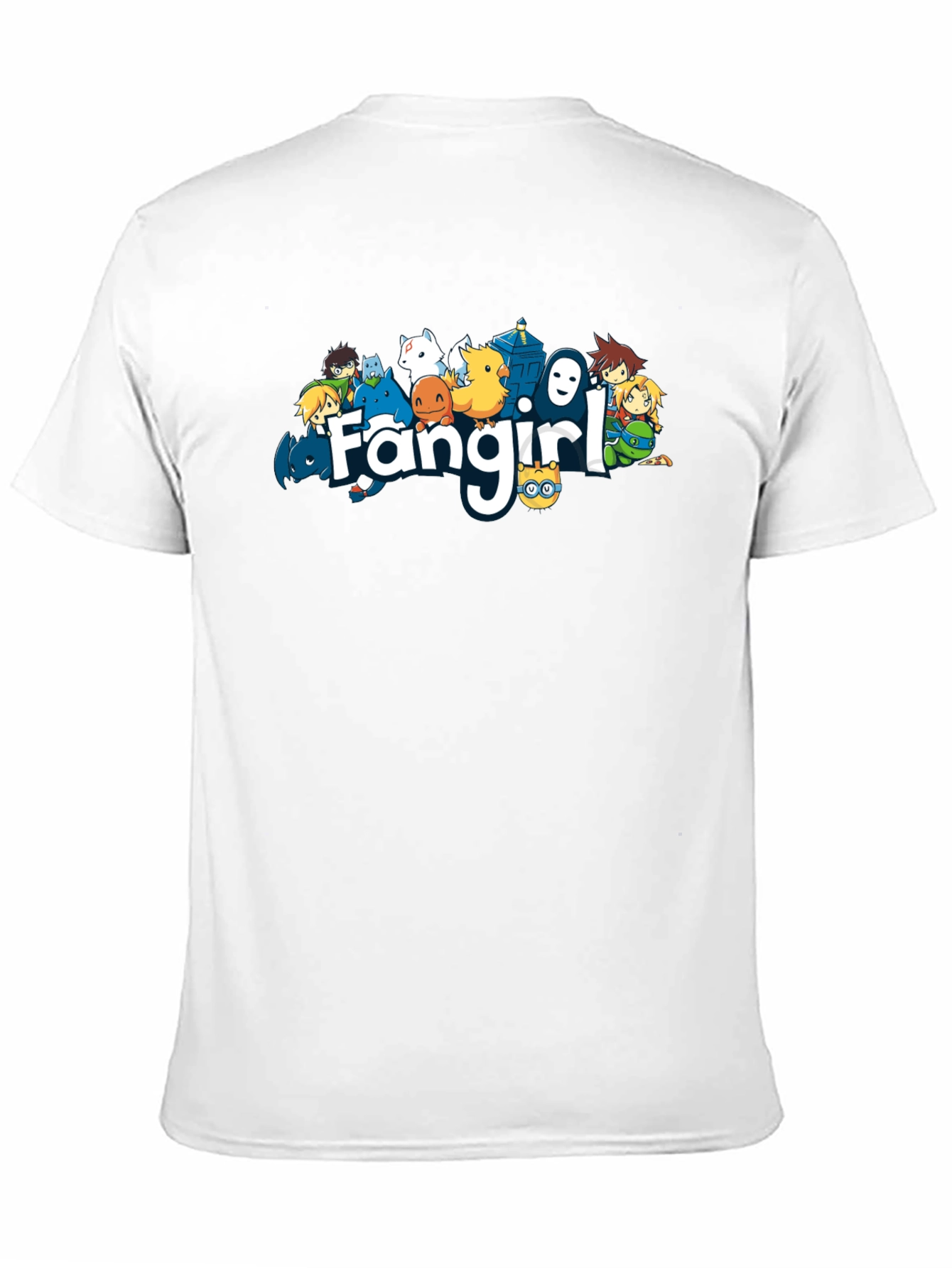 Fangirl Anime Cartoon Black T-Shirt
