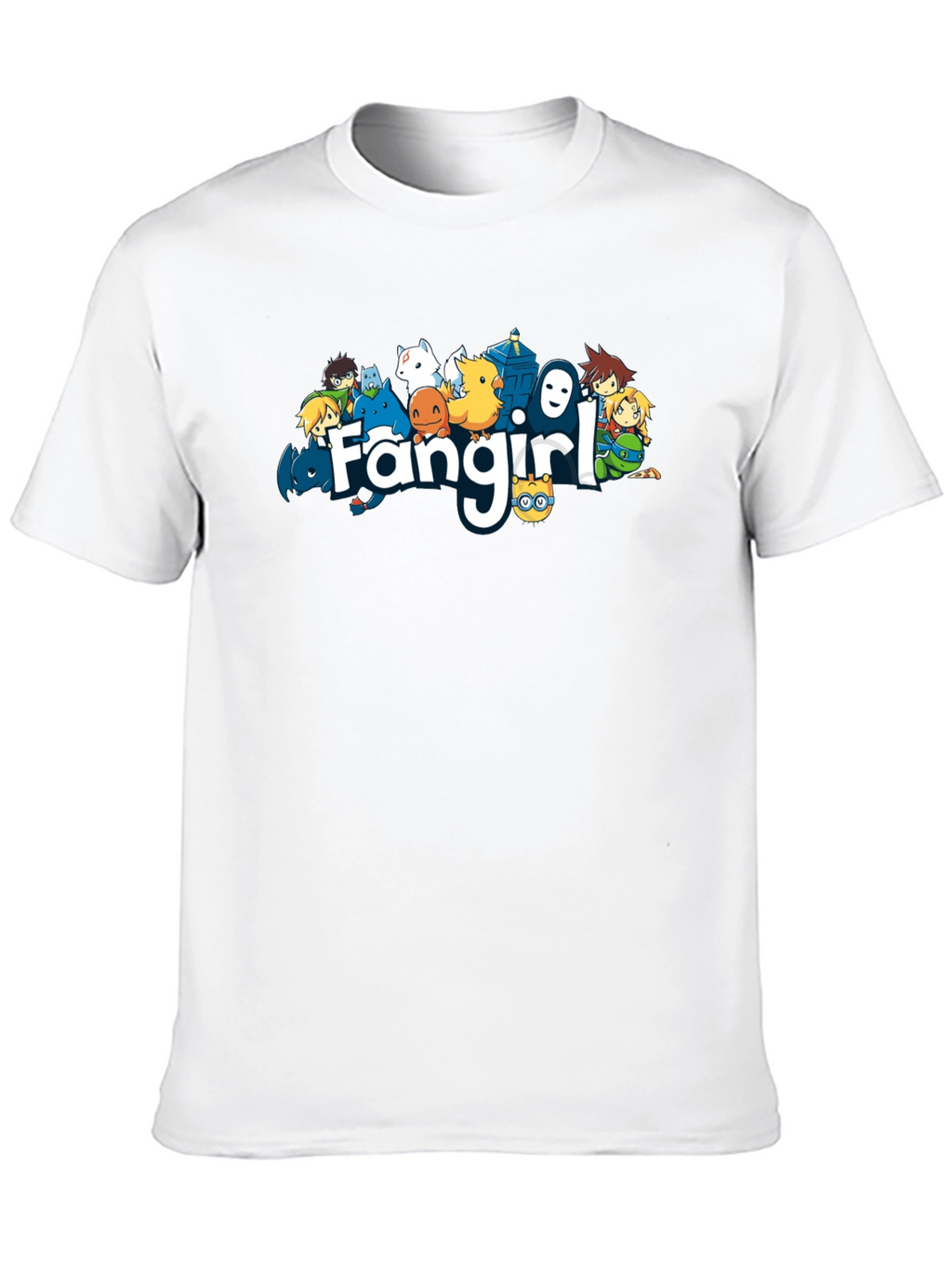Fangirl Anime Cartoon Black T-Shirt